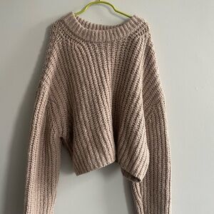 Garage Ribbed Knit Women's Sweater - Brown